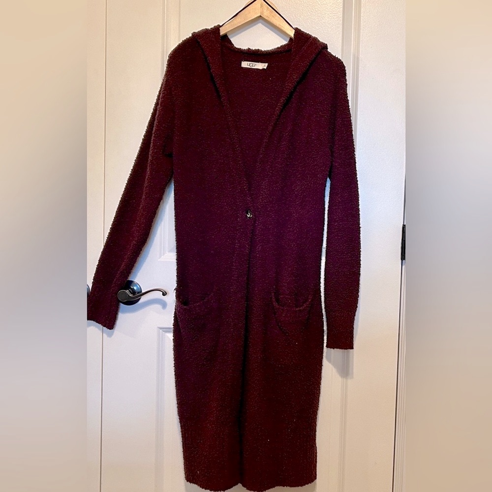 UGG Deep Burgundy Hooded Cardigan
